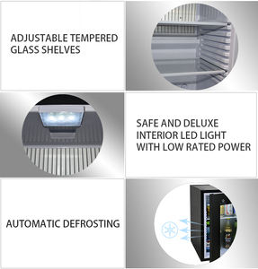 <span class=keywords><strong>Mini</strong></span>-réfrigérateur de chambre d'hôtel moderne de <span class=keywords><strong>40</strong></span> <span class=keywords><strong>litres</strong></span> avec porte transparente en verre et dégivrage automatique - Product Image 5