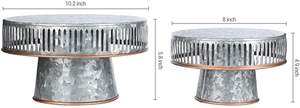 Elegante soporte de pastel de metal galvanizado con diseño moderno perfecto para pasteles Muffins celebraciones de Navidad servicio de vacaciones - Product Image 2