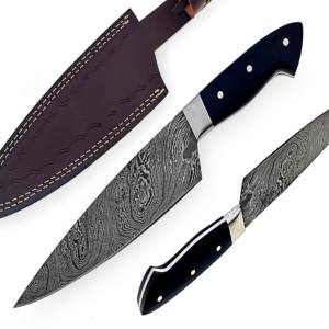 มีดเชฟเหล็กดามัสกัสทำมือขนาด 13 นิ้ว ผลิตภัณฑ์ระดับพรีเมียม - Product Image 1