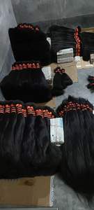 <span class=keywords><strong>2</strong></span>/<span class=keywords><strong>2</strong></span> неповрежденные волосы с двойным рисунком, индийские человеческие неповрежденные необработанные неповрежденные волосы, подвязанные вручную высококлассные выровненные кутикулы - Product Image 3