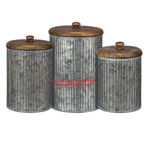 Nouvelle boîte de rangement en métal de qualité supérieure avec ligne dorée pour biscuits et Fruits secs - Product Image 3