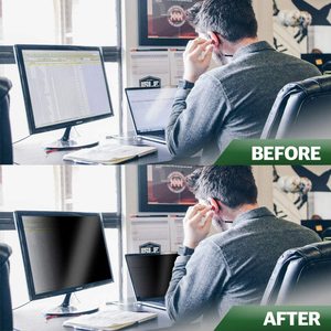 Filtre de confidentialité BOZABOZA 15,6 pouces pour PC/ordinateur portable 2.5D, haute transmission, antibactérien, couverture complète, plastique approuvé SGS - Product Image 5