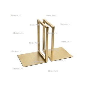 Sujetalibros de aluminio de color dorado de diseñador, forma y tamaño personalizados, sujetalibros, soporte de libro para accesorios de decoración del hogar - Product Image 3