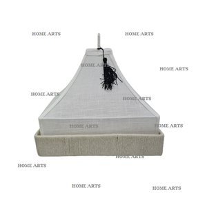 Plateau de service de chocolats en bois et jute avec couverture de créateur Plateau de bonbons à dessert de couleur blanche de haute qualité - Product Image 1