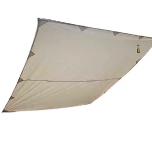 Canvas Camping Tarp Tent Waterdichte Regen Vlieg Tarp Tent Goedkope Multifunctionele Dekzeilen Voor Europese Outdoor Camping