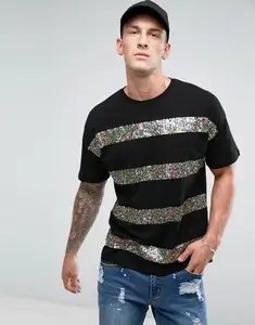 Büyük boy T shirt-Patch Panel şık moda yeni stil 2021 büyük boy T shirt özel sizin kendi tasarım