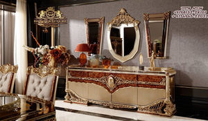 Ensemble de meubles de salle à manger ultra-luxueux de qualité supérieure, aspect élégant, finition dorée, style européen, ensemble de table à manger 8 places - Product Image 2