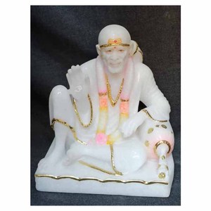 Statue en marbre saa du dieu, Statue assis - Product Image 1