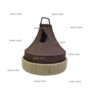 Plateau de service alimentaire en bois de nouvelle conception avec couvercle en tissu, fait main, de forme ronde, pour servir des chocolats en Inde - Product Image 4