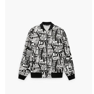 แจ็กเก็ตบอมเบอร์พิมพ์ลาย3D ตามสั่งสำหรับผู้ชายแจ็คเก็ตกันน้ำเข้ารูปลำลองมีซิปแจ็คเก็ตทอไนลอนผ้าฝ้าย - Product Image 3