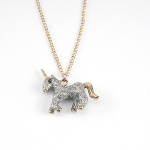 Vendita calda carino cavallo e adorabile unicorno ciondolo moda 14K placcato oro collana a maglie regalo per ragazze e bambini - Product Image 5