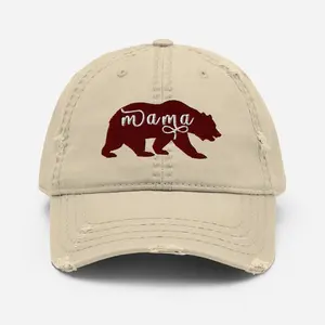 אמא דוב רקום במצוקה אמא כובע אמהות יום מתנה נהג משאית בייסבול ספורט כובע שנעשה על ידי כובע מפעל ב ויאטנם