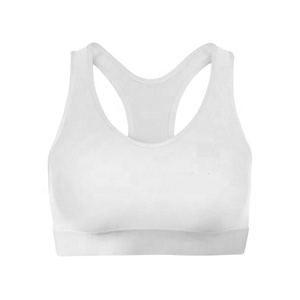 Women's Customized Fitness Logo Design Breathable <b>Running</b> Sports <b>Padded</b> Bra Medium Support Racerback 100% Nylon Yoga Vest Tank - Product Image 1