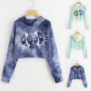 เสื้อกันหนาวมีฮู้ด,เสื้อมัดย้อมสตรีทรงพลัสไซส์ออกแบบเองสำหรับฤดูใบไม้ผลิ - Product Image 4