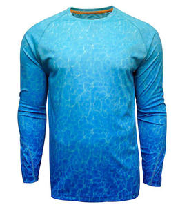 Polo de manga larga para exteriores para hombre, camisetas deportivas informales transpirables de secado rápido por sublimación - Product Image 2