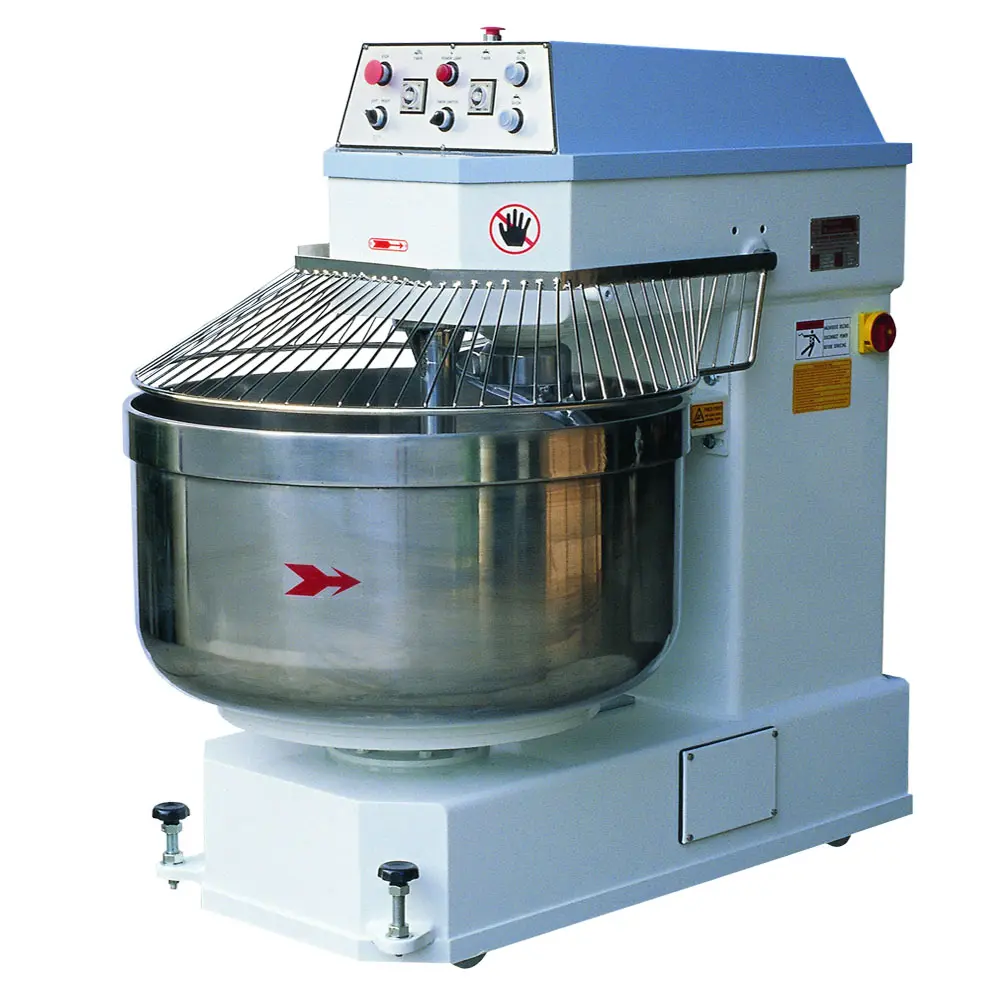 Industri Pizza Roti Baking Mesin Profesional Adonan Adonan Spiral 2 Kecepatan Reversibel Mangkuk 200Kg Tepung Mixer Kneader Mesin