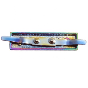 Wholesale Small Handmade logo Shoes Tags rainbow Color Purse Hardware Metal Alloy Name <strong>Label</strong> Plate <strong>for</strong> <strong>Suitcase</strong> - Product Image 3