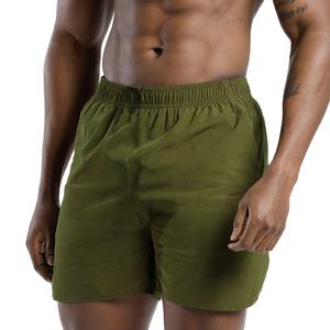 Vente en gros OEM Short de course de sport décontracté pour hommes personnalisé en coton bermuda de jogging uni à motif teinté - Product Image 3