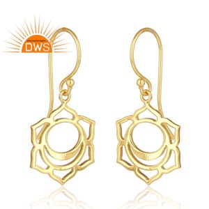 Svadisthana <b>Chakra</b> Earrings 18k Gold Plated Silver <b>Jewelry</b> Wholesale 925 Sterling Silver Earrings for Women Gift for Her - Product Image 2