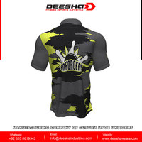 Maillots de bowling unisexes à manches courtes, personnalisés, entièrement sublimés, écologiques, à séchage rapide, respirants, en tissu Oxford