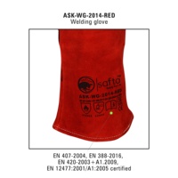 Gants de soudage rouges EN388 EN420 EN407 pour mécaniciens, soudage TIG MIG, gants résistants à la chaleur pour soudeurs