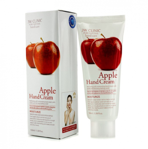 Crema de Manos Hidratante y Nutritiva 3W CLINIC Korea Cosmetic con Extracto de Manzana 100ml, Cuidado de Manos Suaves y Tersas, K-beauty - Product Image 1