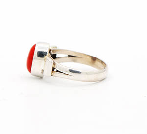 Nouvelle Arrivée de Pierres Précieuses De Corail Rouge 925 Solide Fait Main En Argent Sterling Bague Bijoux Pour Grossiste - Product Image 4