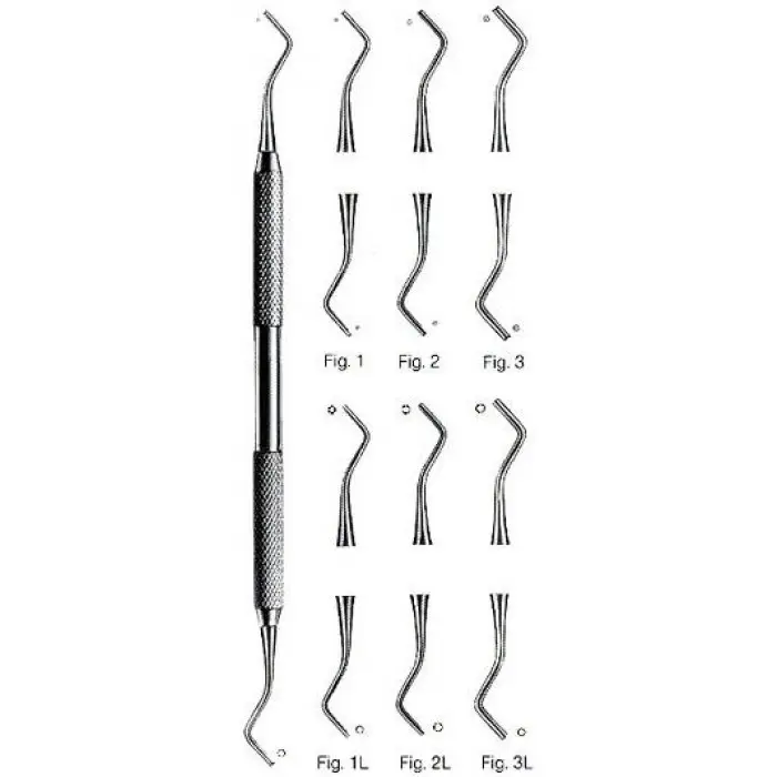 Juego de instrumentos dentales, conjunto de relleno compuesto de punto chapado, 6 piezas