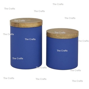 กล่องเก็บน้ำตาลชากาแฟทำจากไม้สำหรับบ้านและร้านอาหารห้องครัว - Product Image 1