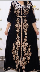 NOUVEAU DESIGN BRODERIE DE DABKA, CRISTAL PERLES, VERRE PIERRE TRAVAIL SUR BELLE ELEGANT--CAFTAN--DRESS @ 2021 - Product Image 2