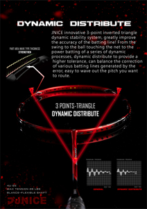 Jnice ไม้แบดมินตัน,แร็กเก็ตแบดมินตันทำจากแกรไฟต์คาร์บอน8000 40T - Product Image 5