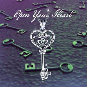 Collar con colgante de llave para mujer, cadena de plata de ley 925 personalizada pura para mujer - Product Image 4