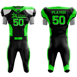 Uniforme de Fútbol Americano de Último Diseño con Logotipo Personalizado, Transpirable, Tallas Grandes, Antibacteriano y de Secado Rápido para Hombre - Product Image 2