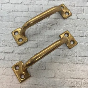 Golden Handcrafted Metal Door & Window Handle high quality handmade usable fancy latest metal door handle