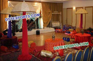 Designer <b>Mehndi</b> Stage With Swing Asian Wedding Mehandi Swing Stage <b>Decoration</b> Hindu Wedding Mehandi Stage - Product Image 4