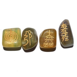 Juego de Piedras Talladas de Ágata Usui Reiki, Venta al por Mayor, Sanación Reiki, Decoración del Hogar con Piedras Semipreciosas, Amor Religioso - Product Image 1