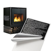 Etiqueta adhesiva para horno montada en la pared impresa personalizada, pegatina con logotipo de calentador montado en la pared