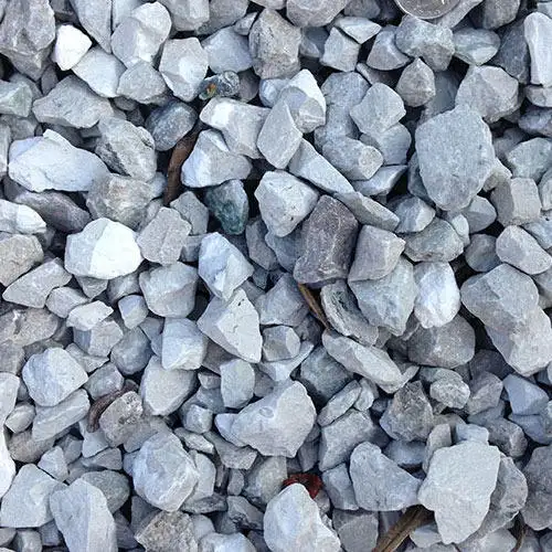 Aggregate chips of type grey and black crushed stone for construction