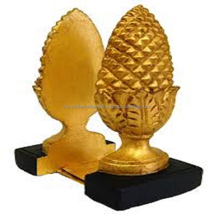 Sujetalibros de metal chapado en oro con hermoso diseño de pilar de metal - Product Image 6