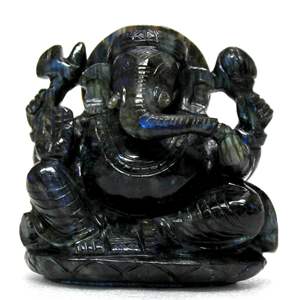 ประติมากรรมแกะสลักพระพิฆเนศหินธรรมชาติบำบัดคริสตัลหินธรรมชาติมีทุกขนาด - Product Image 2