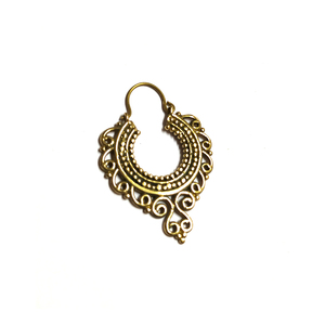 Boucles d'oreilles tribales en argent sterling 925 naturel vintage résultats de bijoux en perles avec motif floral - Product Image 1