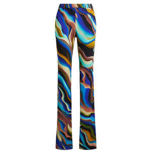 Pantalon de pyjama sexy personnalisé en coton pour femme, nouvelle collection, style palazzo, respirant, taille élastique à devant plat - Product Image 1