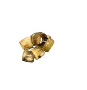 Anillos de servilletas redondos de cuerno hechos a mano para bodas y cenas, soporte de vajilla, producto en oferta, venta al por mayor - Product Image 1