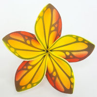 Bunga Busa Plumeria Frangipani Buatan Tangan dengan Tato Unik Berkualitas Tinggi