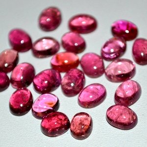 อัญมณีทรงวงรีสีชมพูทัวร์มาลีนธรรมชาติสูง8มม. อัญมณีหลวมสำหรับทำเครื่องประดับที่มีดีไซน์ธรรมดา - Product Image 5