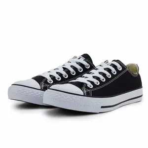 Custom Merk Goedkope Klassieke Mode Gevulkaniseerd Canvas Vrouwen Platte Casual Schoenen Voor Tennis