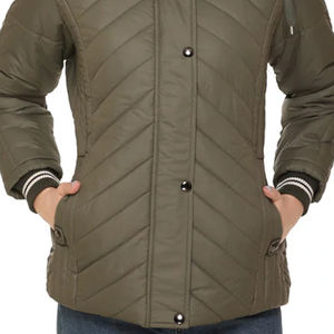 New Fashion Arrival Women's Full Sleeve Puffer <b>Jackets</b> Hooded Neck Custom Logo Women <b>Quilted</b> <b>Jackets</b> for Sale - Product Image 5