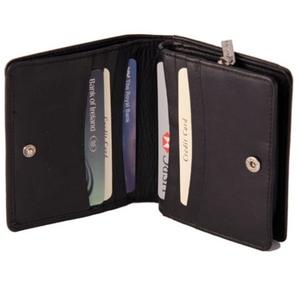 Funda de cuero puro para tarjetas Unisex, funda duradera con varias ranuras para tarjetas, Logo personalizado en relieve, al mejor precio - Product Image 1