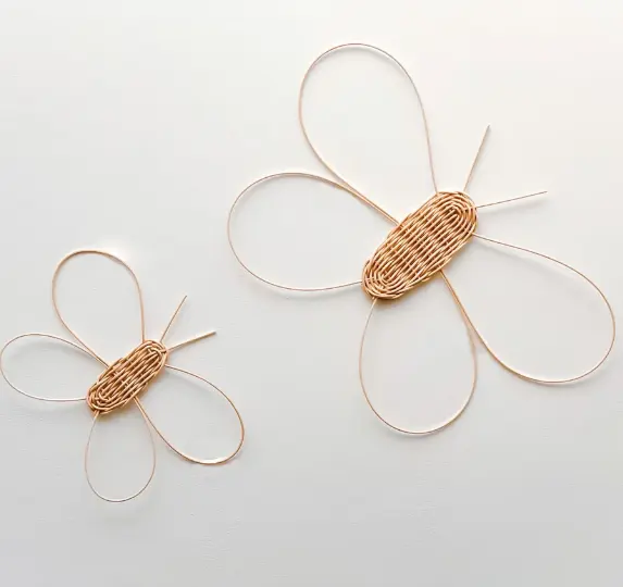 Natural High Quality Butterfly Rattan Wall Decor Rattan Wall Hanging