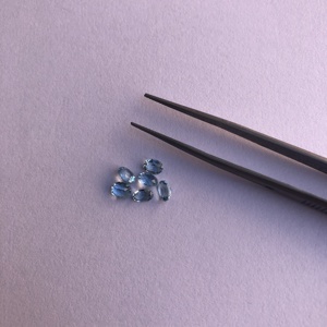 3mm 5mm Natural Swiss <b>Blue</b> <b>Topaz</b> Stone Oval Cut Loose Gemstone From Manufacturer Wholesale Price for Jewelry Making <b>Necklace</b> - Product Image 1